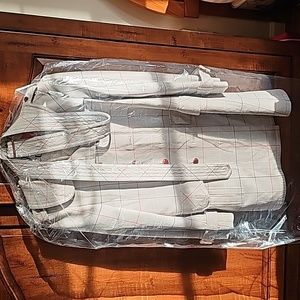 Women's Coach Coat like new plaid wooden button size 4